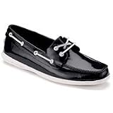 Matty 2 Eye Boat Shoe Black Size 9