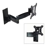GSI High-Grade Sturdy-Steel Articulating Arm Wall Mount with Tilt and Swivel Functions - for LCD/LED/TV/DVD/Combo/Blu-Ray Flat-Panel Monitors/Screens/Displays, Mounting Brackets Fits 15-Inch to 24-Inch Screens