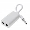 10 cm Klinke-Verteilerkabel Verteiler Kabel Adapter Splitter Wei� 3,5-mm 1-x Stecker iPhone 2G-geeignet 2-x Kupplung Buchse