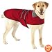 Dog Coat - Red Fleece Reflective Safety Jacket for Dogs - Small