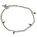 Anklets Indian Pairs Handcrafted Foot Jewelry in Silver 12 Grams 10 inches (anklts503anklt)