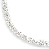Sterling Silver Fancy Byzantine Necklace - 18 Inch - 13.25mm - Lobster Claw - JewelryWeb
