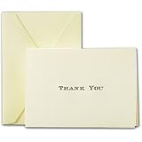 Engraved Chevalier Ecruwhite Thank You Notes
