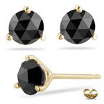 2.00 Cts Black Diamond Stud Earrings in 18K Yellow Gold 21g3H339KrL. SL160 2.00 Cts Black Diamond Stud Earrings in 18K Yellow Gold