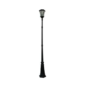 Gama Sonic GS-94S Cast Alum 6LT (13"H x 10"W) Solar Photocell Outdoor Post Light