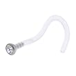 18 Gauge Clear Gem BIOPLAST Nose Ring