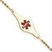 14k Medical Jewelry Childrens Bracelet - 6 Inch