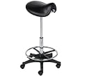 Hair Cutting Saddle Stool With Foot Ring * Black * #sav-015-b