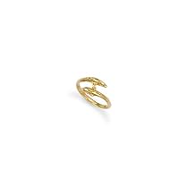 Jewelco London 9ct Solid gold hand finished double dolphin design baby Ring