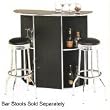 Black bar unit with chrome accents