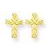 14k Patterned Cross Earrings