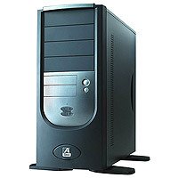 AOpen Computer H600B RoHS Schwarz PC Gehäuse MidiTower 4 x 5.25 Schwarz/Silber