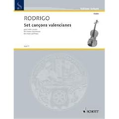 Set can�ons valencianes: Violine und Klavier. (Edition Schott)