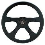Black Touring Gt Steering Wheel 14 Fits All Jeeps w/ Adapter CJ, YJ Wrangler # 770