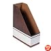 Bankers Box 07223 Open Back Woodgrain Corrugated Magazine File, 12/Carton