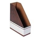 Bankers Box 07223 Open Back Woodgrain Corrugated Magazine File, 12/Carton