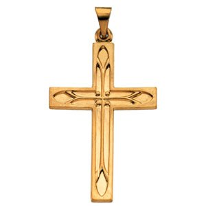 14K Yellow Gold Cross Pendant