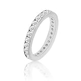 0.75cttw Natural White Round Diamond (SI-Clarity,G-H-Color) Eternity Band in 14K White Gold.