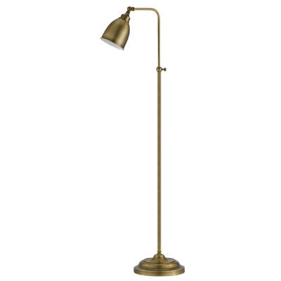 Antique Brass Metal Adjustable Pole Pharmacy Floor Lamp On Sale