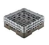 Cambro Camrack 16 Comp Full Size Glass Rack W/ 3 Extenders, Black - 16S738110