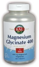 KAL - Magnesium Glycinate, 400 mg, 180 tablets