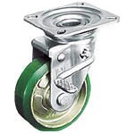 OH プレスキャスター 自在ブレーキ付 ウレタン車 100mm OHUJB100