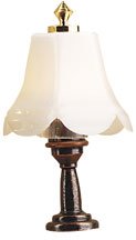 Dollhouse Miniature Lamp with Scalloped Shade