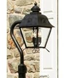 IMAGE OF Hanover Lantern B5739IRN Jefferson Signature Large 4 Light Outdoor Post Lamp in Ironstone with Clear Beveled Glass glass