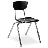 Martest Hard Plastic Chair - Black - 18-3/4W X 30-1/2H