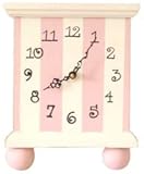 New Arrivals Tabletop Clock, Pink/White