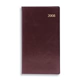 47 Bonded Leather Monthly Calendar - January 2009 - Burgundy