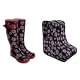 Dark Floral Boots with Dark Floral Boot Bag