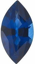 Natural Blue Sapphire Gemstone, Marquise Shape, Grade AA, 4.50 x 2.50 mm in Size, 0.17 Carats