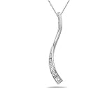 Eight Stone Diamond Journey Pendant in White Gold