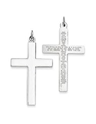 Lords Prayer Pendant -Sterling Silver Cross Lords Prayer Pendant