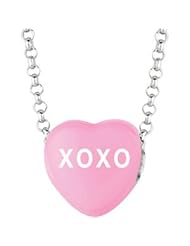 Sweethearts Enamel "XOXO" Heart on 16" Necklace Pendant with Gift Box