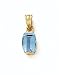 14K Rectangle Blue Topaz Pend - GH16025
