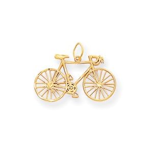 14k Bicycle Charm - Measures 18.3x26.1mm