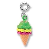 CHARM IT!© 3D Colorful Ice Cream Cone Charm with Crystals