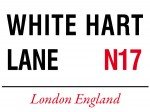 TOTTENHAM HOTSPUR FC MINI METAL WHITE HART LANE STREET SIGN