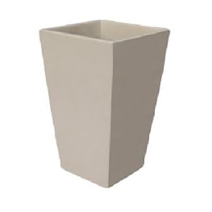 Fiberglass Planter - Edinburgh Style, Tall Column Planter, Sand White Color, 26 by 