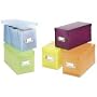 Plastic CD Organizer Boxes - -Set of 5 (Multi) (5.75"H x 5.25"W x 12.00"L)