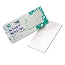 Commercial Envelopes,#10, V-Flap Diagonal Seam, 4-1/8"x9-1/2", White, 50/Box QUA69016