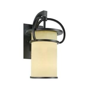 Quoizel OI8409IB Ontario Wall Lantern with Candella Scavo Glass, Imperial Bronze, 14-1... by Quoizel