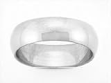 14 KT White Gold Wedding Band-Plain-6mm