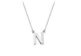 Sterling Silver Baby Charm N Initial Pendant - Made in USA by FineJewelryVault