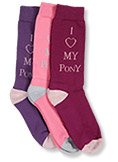 JPC I Love My Pony Socks