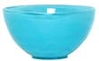 Colorful Recycled Art Glass Aqua Blue Small Salad Bowl Set/4 6"D 4"H