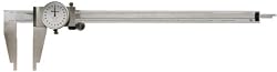 Mitutoyo 504-106, Heavy Duty Dial Caliper, 0 - 12" X .001", .200" per rev., White Face, .4 - 12" ID Nibs