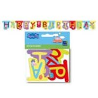 PEPPA PIG JOINTED HAPPY BIRTHDAY BANNER